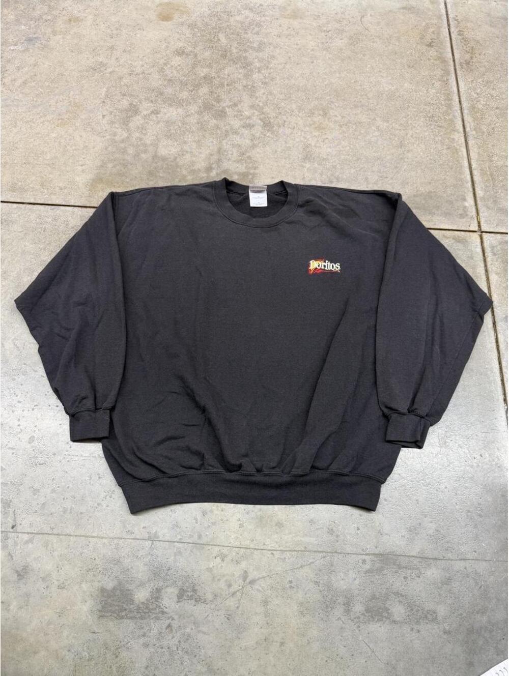 vintage doritos faded black snack food crewneck size xl
